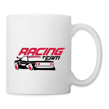 Voiture de l'équipe de course - Mug blanc - blanc - Droite