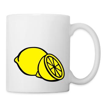 Zitrone - Tasse - Weiß - Rechts