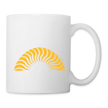Halbkreis Sonne Sonnenuntergang - Tasse - Weiß - Rechts