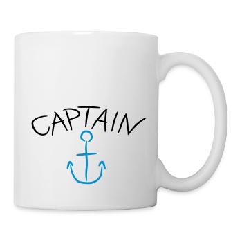 Capitaine ancre Comic Logo - Mug blanc - blanc - Droite