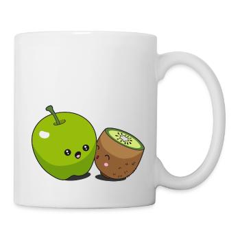 Apple Kiwi kawaii - Mug - white - Right