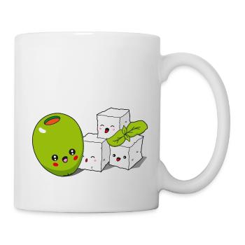 Olive feta kawaii - Mug blanc - blanc - Droite