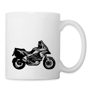 moto enduro - Mug blanc - blanc - Droite