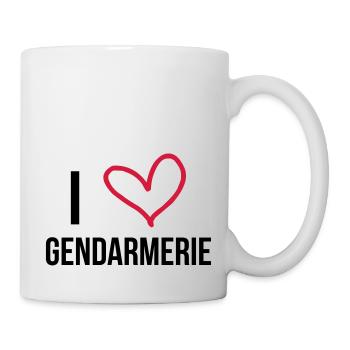I Love Gendarmerie / Gendarmerie - Mug blanc - blanc - Droite