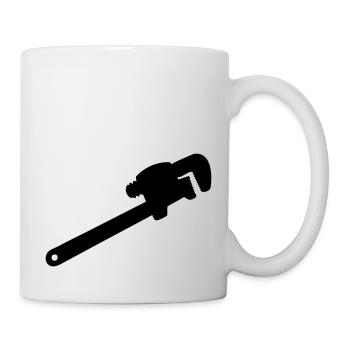 wrench, mechanic tool, plumber - Mug - white - Right