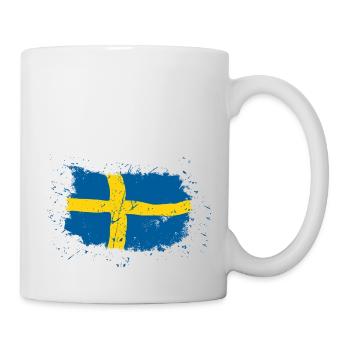 Sweden Flag - Vintage Look - Mug - white - Right