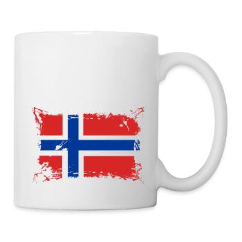 Flagge Norwegen / Norway - Tasse - Weiß - Rechts