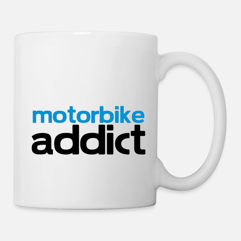 motorbike addict - Mug - white