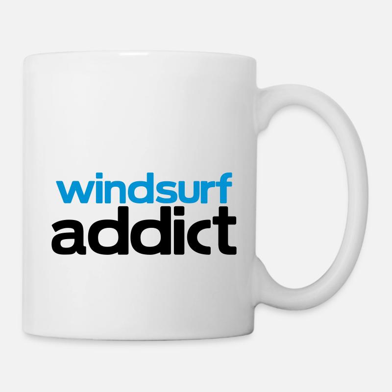 windsurf addict - Tasse - Weiß