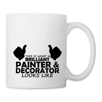 brilliant painter & decorator - Mug - white - Right