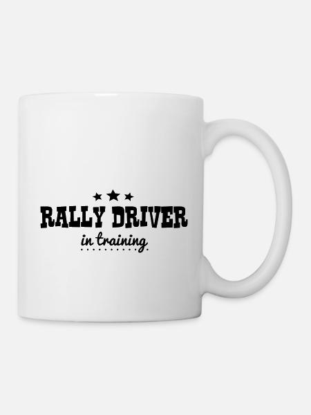 rally driver in training - Mug - white