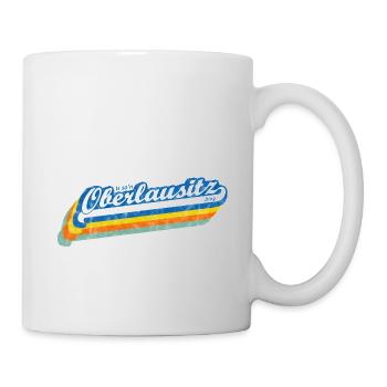 'Is so'n Oberlausitz Ding' Retro Design - Tasse - Weiß - Rechts