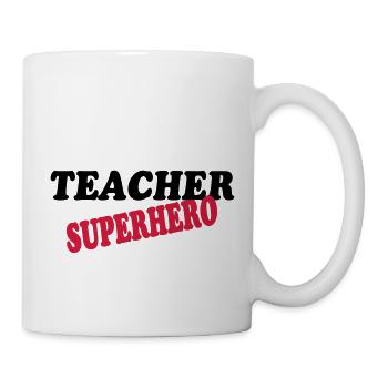 Teacher superhero - Mug blanc - blanc - Droite