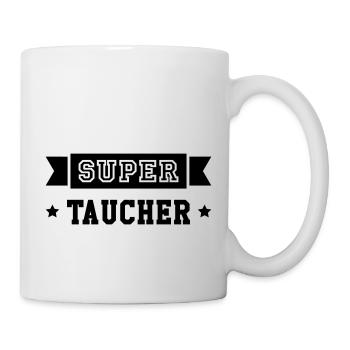 Taucher / Taucherin / Schwimmer / Schwimmen - Tasse - Weiß - Rechts