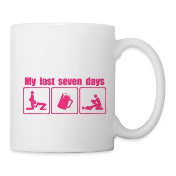 meine letzten sieben tage sex bier - Mug blanc - blanc - Droite