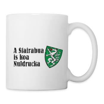 A Steirabua is koa Nudlrucka Wappen Steiermark - Tasse - Weiß - Rechts