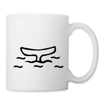 Flosse Schwanzflosse - Tasse - Weiß - Rechts
