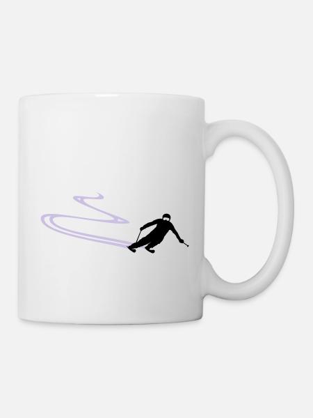 Sport - Skifahrer - Tasse - Weiß
