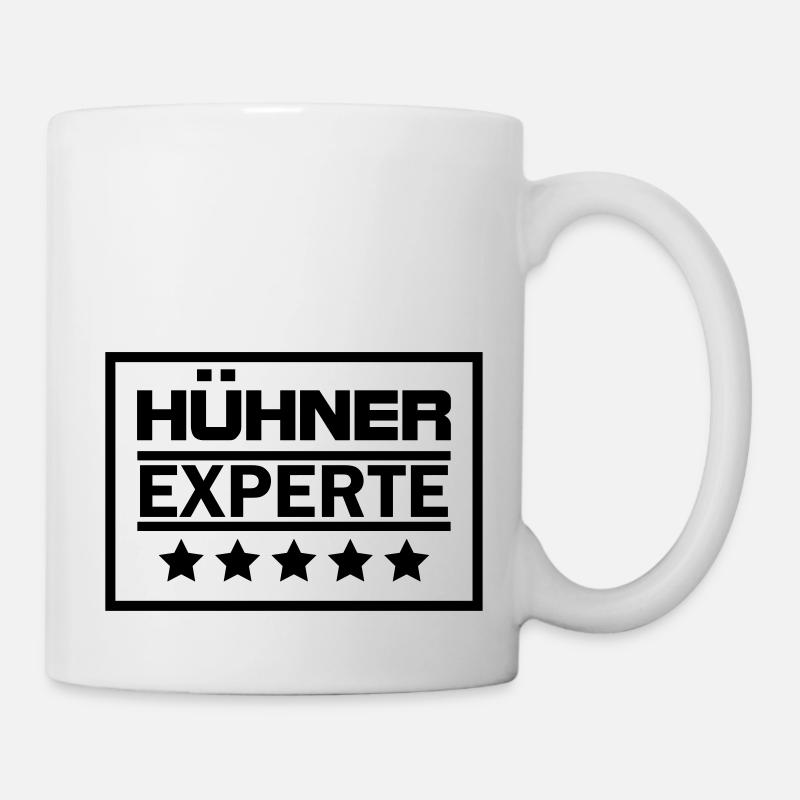 hühner experte - Tasse - Weiß