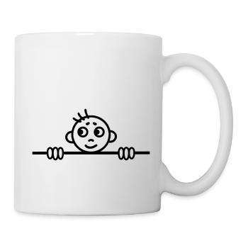 Junge hallo - Tasse - Weiß - Rechts