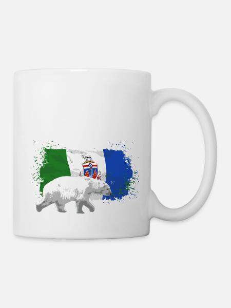 Yukon Flag - Polar Bear - Eisbär - Tasse - Weiß