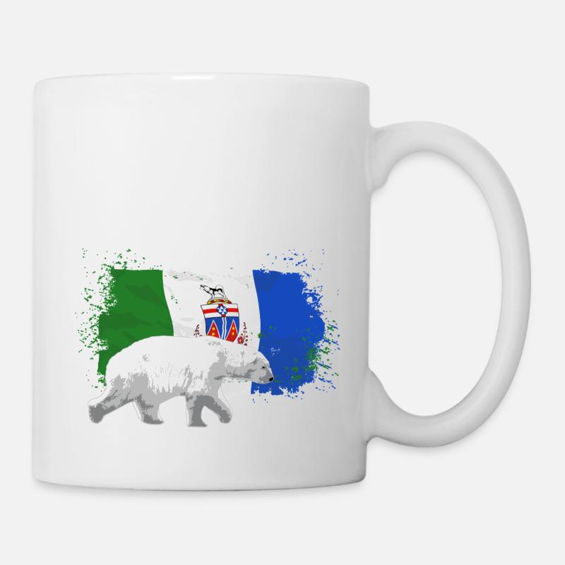 Yukon Flag - Polar Bear - Eisbär - Tasse - Weiß