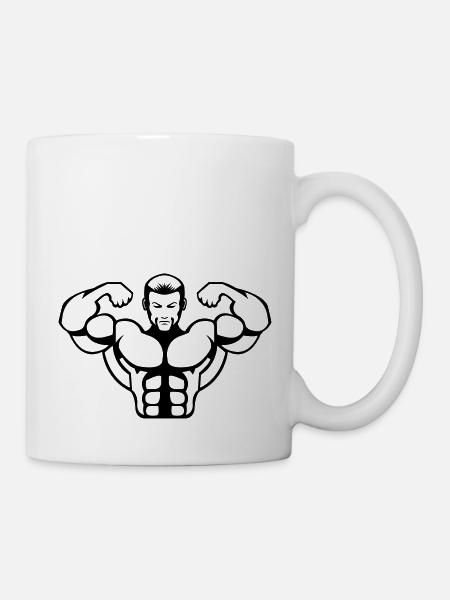 bodybuilder - Mug blanc - blanc
