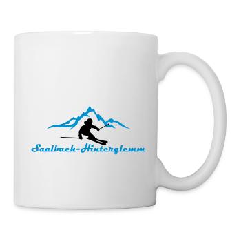 Winter - Skifahrer Berge Saalbach - Tasse - Weiß - Rechts