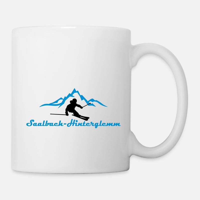 Winter - Skifahrer Berge Saalbach - Tasse - Weiß