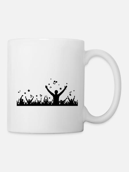 Menschen - Konzert Festival - Tasse - Weiß