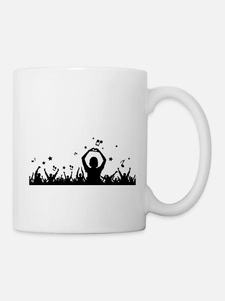 Menschen - Konzert Festival - Tasse - Weiß
