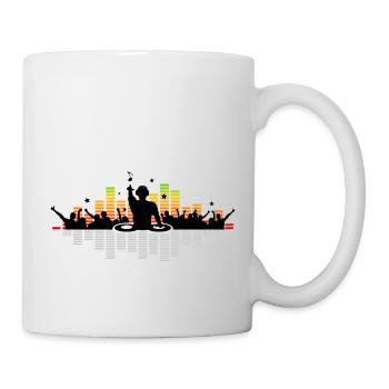 Menschen - DJ Konzert Festival - Tasse - Weiß - Rechts