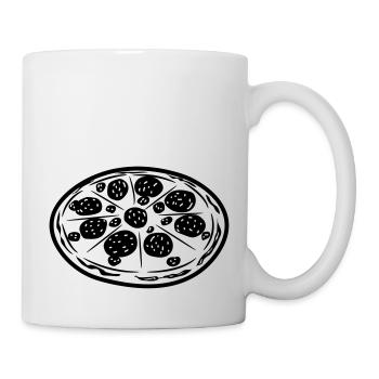 Pizza fast food - Mug blanc - blanc - Droite