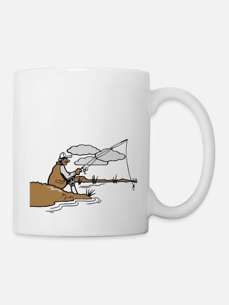 angeln relax ufer - Tasse - Weiß