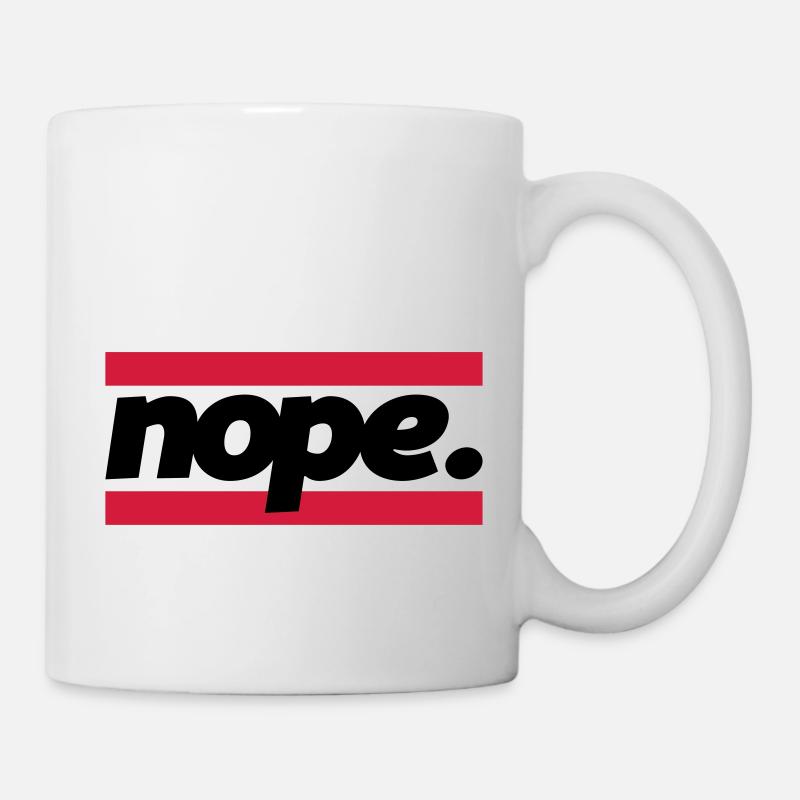 nope graphic - Tasse - Weiß