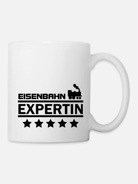 Eisenbahn Expertin - Tasse - Weiß