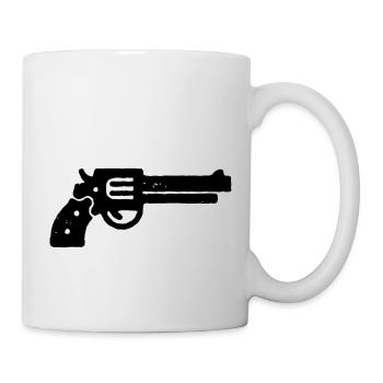 Magnum Gun Stencil - Mug - white - Right