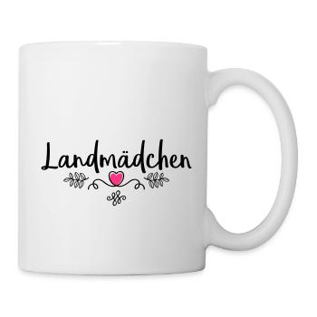 landmaedchen herz - Tasse - Weiß - Rechts