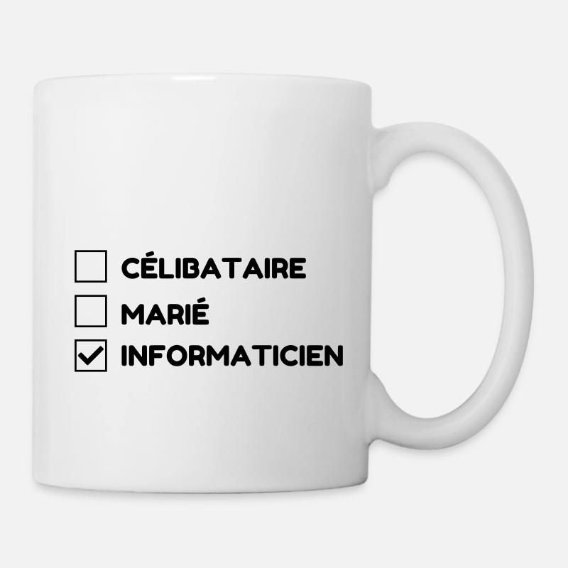 informatique / informaticien / ordinateur / geek - Mug blanc - blanc