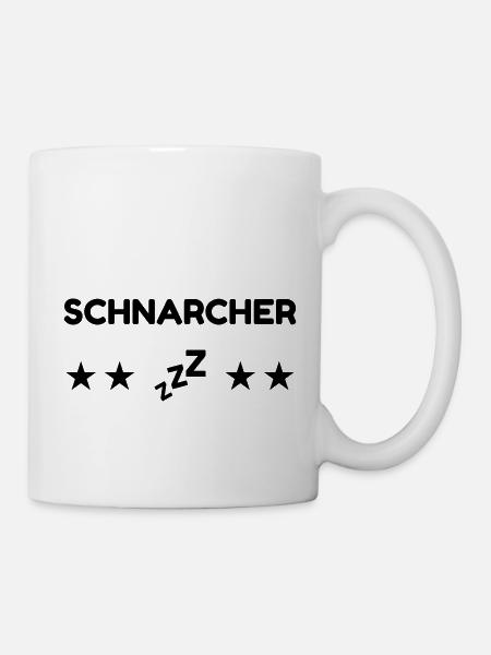 Schnarchen / Schnarcher / Schlaf / Schnarcherin - Tasse - Weiß