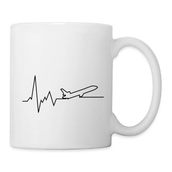 herzschlag jet - Tasse - Weiß - Rechts