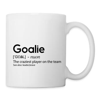 Goalie The craziest player on the team - Tasse - Weiß - Rechts