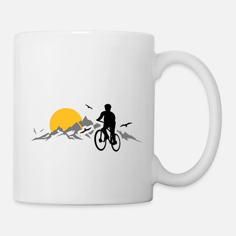 Sport - Radfahrer Berge - Tasse - Weiß