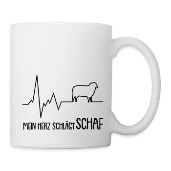 mein herz schlägt schaf - Tasse - Weiß - Rechts
