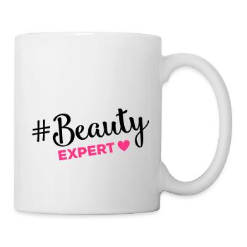 beauty expert hashtag - Tasse - Weiß - Rechts