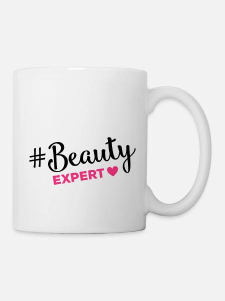 beauty expert hashtag - Tasse - Weiß