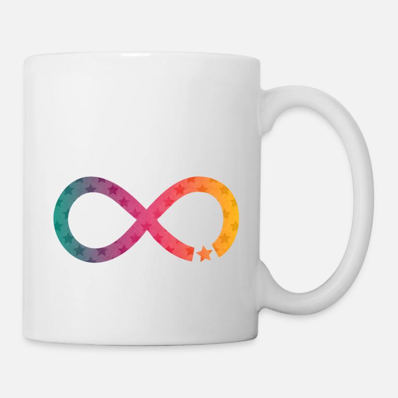 Unendlichkeit Stern Regenbogen - Tasse - Weiß