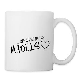 herz nie ohne meine maedels - Tasse - Weiß - Rechts