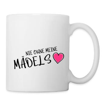 nie ohne meine maedels herz - Tasse - Weiß - Rechts