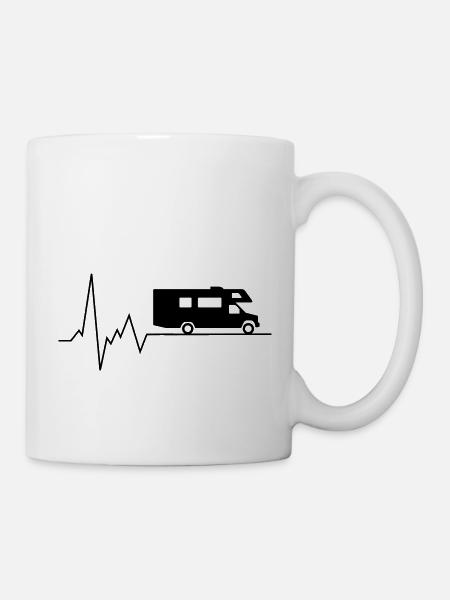 herzschlag wohnmobil - Tasse - Weiß